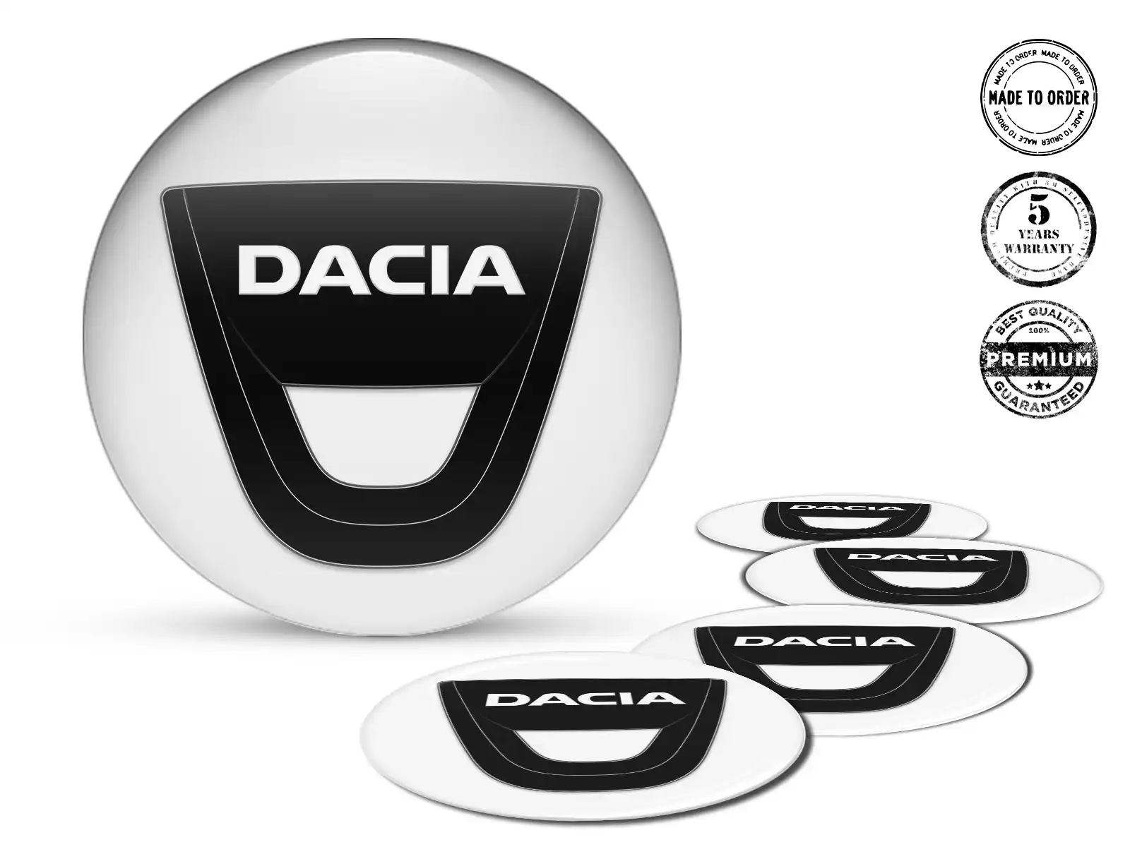 Dacia Logo Autocollant Silicone Décalques Roue de Luxe